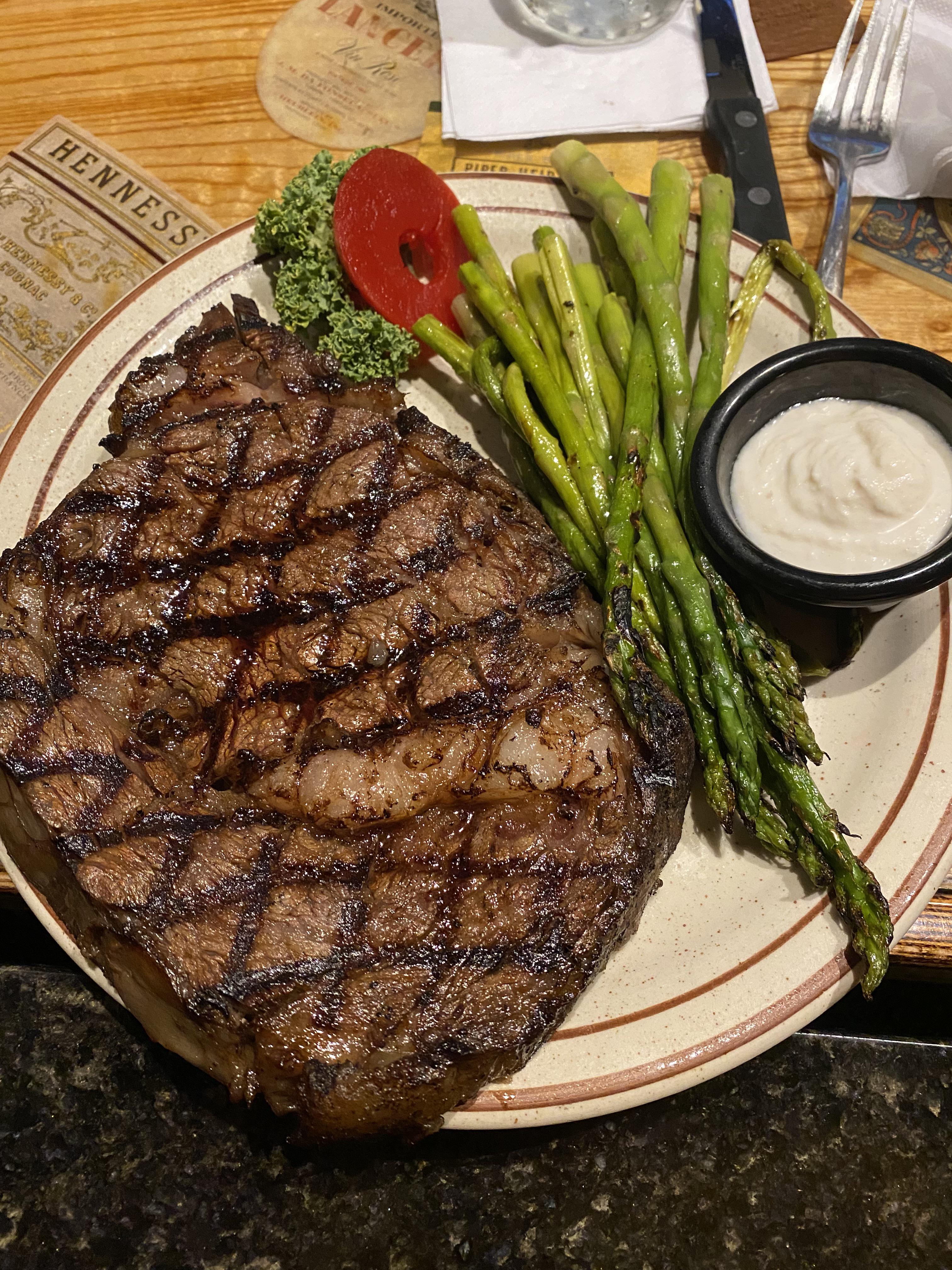 Whiskey Rib-Eye from The Drover Steakhouse in Omaha